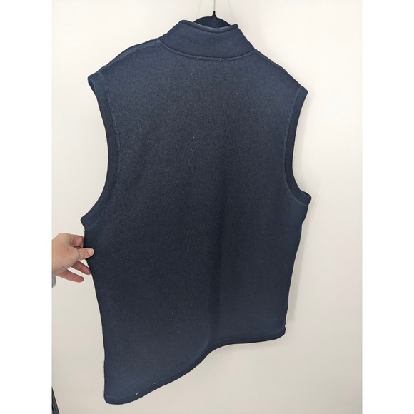 Smartwool Hudson Trail Fleece Vest Mens XL Navy Blue Merino Wool Blend Full Zip - Picture 5 of 10
